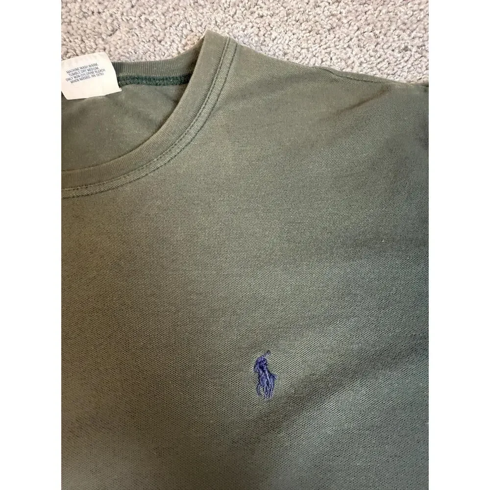 Polo Ralph Lauren Shirt Mens Large Green Classic Pony Embroidered Cotton